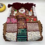 Meera Maroon Banjara Bag - Flap opened out