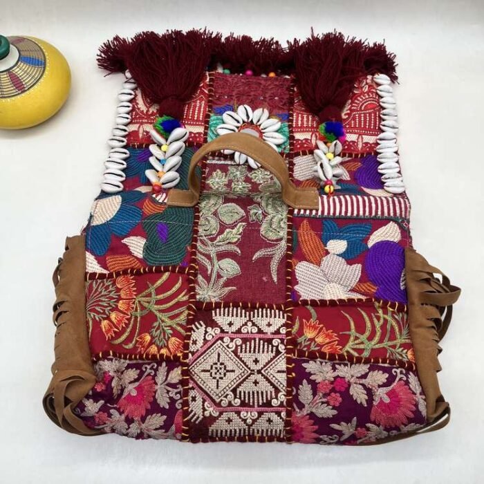 Mitti Rang Banjara Bag - Flap opened out