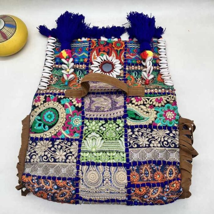 Neela Kaudi Banjara Bag - Flap opened out