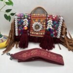 Rangeela Maroon Banjara Bag - With strap