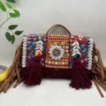 Rangeela Maroon Banjara Bag - Front view