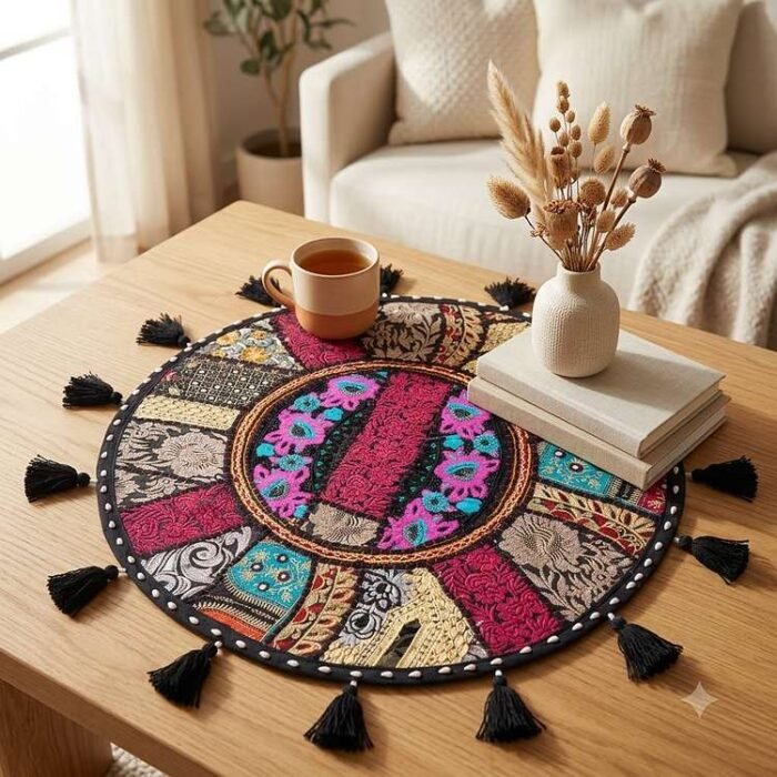 Shyam Rang Round Table Mat - view 2