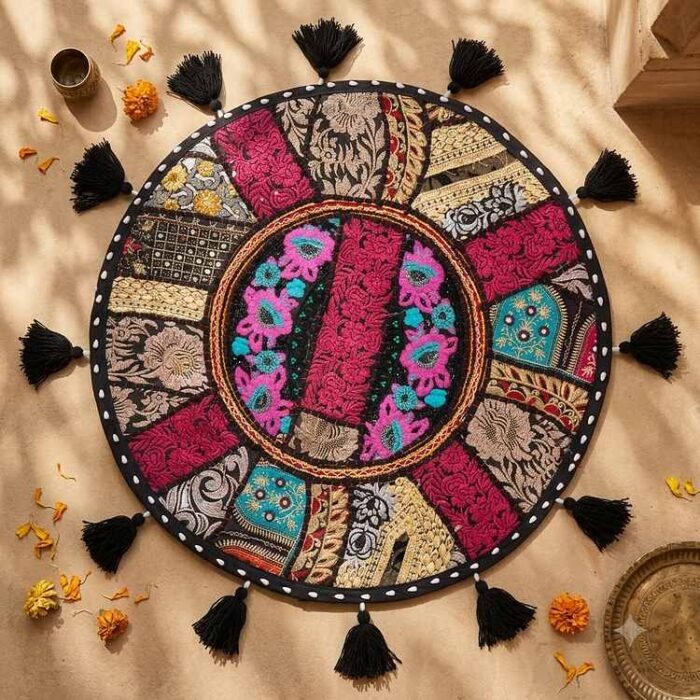 Shyam Rang Round Table Mat - view 4