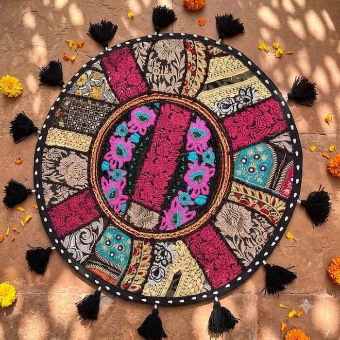 Shyam Rang Round Table Mat - view 8