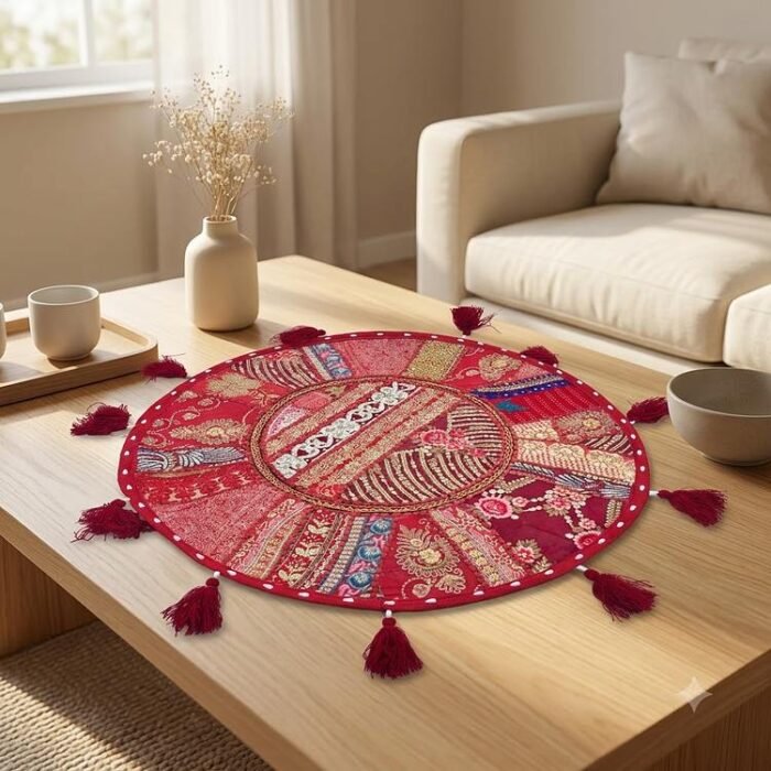 Sindoori Shaan Round Table Mat - view 2